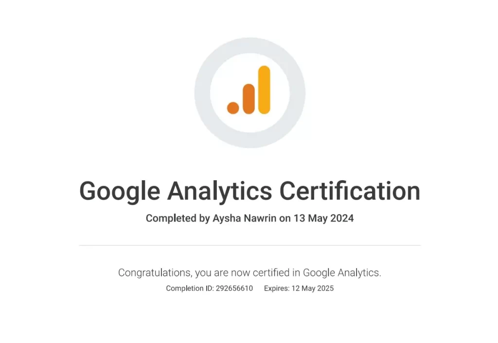 google analytics certificate freelance digital marketing specialist in calicut kerala